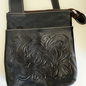 Tooled Shoulder/Crossbody Bag